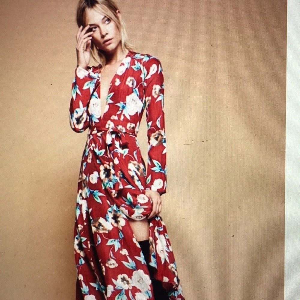 Stone cold fox wrap dress